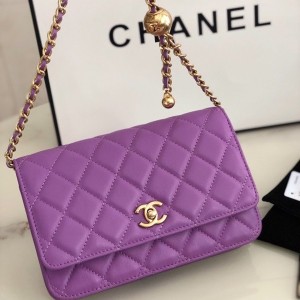 Chanel WOC Bag 20cm with Charm Lambskin Leather Gold Hardware Spring/Summer 2022 Collection - Image 3