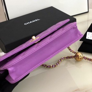 Chanel WOC Bag 20cm with Charm Lambskin Leather Gold Hardware Spring/Summer 2022 Collection - Image 5