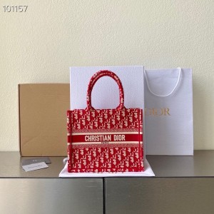 Christian Dior Book Tote Bag 25cm 1265 Oblique Embroidered Canvas Fall/Winter 2022 Collection - Image 3