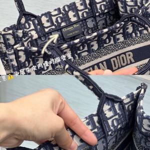 Christian Dior Book Tote Bag 25cm 1265 Oblique Embroidered Canvas Fall/Winter 2022 Collection - Image 7