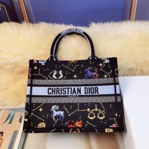 Christian Dior Book Tote Bag 25cm 1265 Pixel Zodiac Embroidery Canvas Fall/Winter 2022 Collection - Image 5