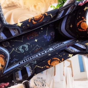 Christian Dior Book Tote Bag 25cm 1265 Pixel Zodiac Embroidery Canvas Fall/Winter 2022 Collection - Image 8