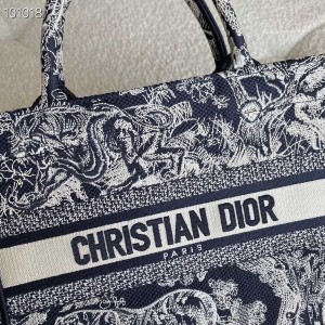 Christian Dior Book Tote Bag 25cm 1265 Reverse Toile De Jouy Embroidered Canvas Fall/Winter 2022 Collection - Image 4