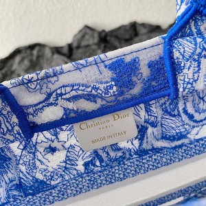Christian Dior Book Tote Bag 25cm 1265 Toile de Jouy Reverse Transparent Embroidery Canvas Fall/Winter 2022 Collection - Image 7