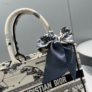 Christian Dior Book Tote Bag 25cm 93361 Toile de Jouy Zodiac Embroidery Canvas Fall/Winter 2022 Collection - Image 5