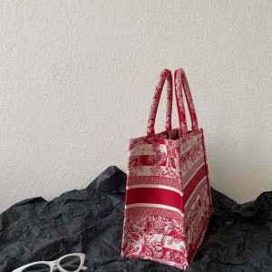 Christian Dior Book Tote Bag 36cm 1286 Chinese New Year Toile De Jouy Embroidered Canvas Fall/Winter 2022 Collection - Image 4