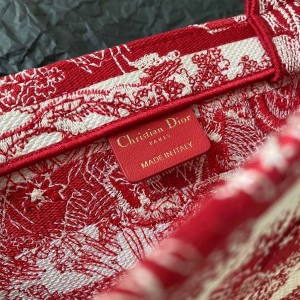 Christian Dior Book Tote Bag 36cm 1286 Chinese New Year Toile De Jouy Embroidered Canvas Fall/Winter 2022 Collection - Image 8