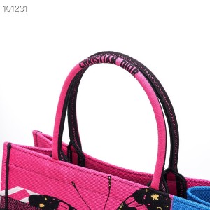 Christian Dior Book Tote Bag 36cm 1286 D-Jungle Pop Butterfly Embroidered Canvas Fall/Winter 2022 Collection - Image 5