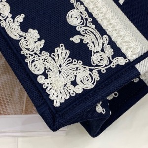Christian Dior Book Tote Bag 36cm 1286 Toile de Jouy Zodiac Embroidery Canvas Fall/Winter 2022 Collection - Image 5