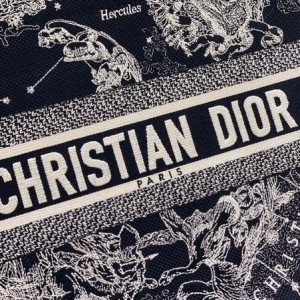 Christian Dior Book Tote Bag 36cm 1286 Toile de Jouy Zodiac Embroidery Canvas Fall/Winter 2022 Collection - Image 5