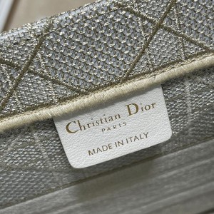 Christian Dior Book Tote Bag 36cm 1296 Cannage Strass Embroidered Canvas Fall/Winter 2022 Collection - Image 9