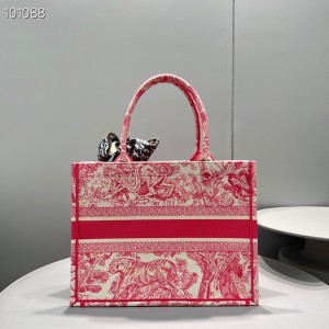 Christian Dior Book Tote Bag 36cm 1296 Chinese New Year Toile De Jouy Embroidered Canvas Fall/Winter 2022 Collection - Image 3