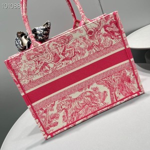 Christian Dior Book Tote Bag 36cm 1296 Chinese New Year Toile De Jouy Embroidered Canvas Fall/Winter 2022 Collection - Image 4