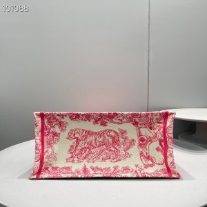 Christian Dior Book Tote Bag 36cm 1296 Chinese New Year Toile De Jouy Embroidered Canvas Fall/Winter 2022 Collection - Image 6