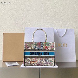 Christian Dior Book Tote Bag 36cm 1296 Constellation Embroidered Canvas Fall/Winter 2022 Collection - Image 3