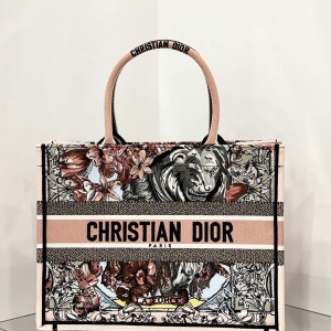 Christian Dior Book Tote Bag 36cm 1296 La Force Embroidery Canvas Fall/Winter 2022 Collection - Image 1