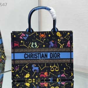 Christian Dior Book Tote Bag 36cm 1296 Pixel Zodiac Embroidery Canvas Fall/Winter 2022 Collection - Image 1