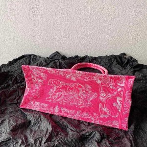 Christian Dior Book Tote Bag 36cm 1296 Toile de Jouy Reverse Transparent Embroidery Canvas Fall/Winter 2022 Collection - Image 4