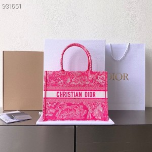 Christian Dior Book Tote Bag 36cm 1296 Toile de Jouy Reverse Transparent Embroidery Canvas Fall/Winter 2022 Collection - Image 9