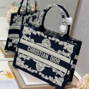 Christian Dior Book Tote Bag 36cm 1296 Toile de Jouy Zodiac Embroidery Canvas Fall/Winter 2022 Collection - Image 3