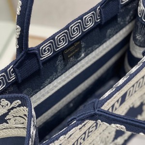 Christian Dior Book Tote Bag 36cm 1296 Toile de Jouy Zodiac Embroidery Canvas Fall/Winter 2022 Collection - Image 9
