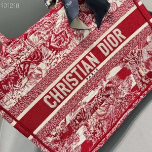 Christian Dior Book Tote Bag 36cm 93360 Chinese New Year Toile De Jouy Embroidered Canvas Fall/Winter 2022 Collection - Image 6