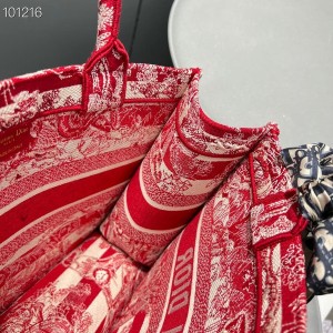 Christian Dior Book Tote Bag 36cm 93360 Chinese New Year Toile De Jouy Embroidered Canvas Fall/Winter 2022 Collection - Image 8