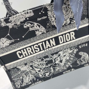 Christian Dior Book Tote Bag 36cm 93360 Toile de Jouy Zodiac Embroidery Canvas Fall/Winter 2022 Collection - Image 6