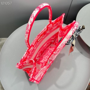 Christian Dior Book Tote Bag 36cm M1296 Chinese New Year Reverse Transparent Toile De Jouy Embroidered Canvas Fall/Winter 2022 Collection - Image 6