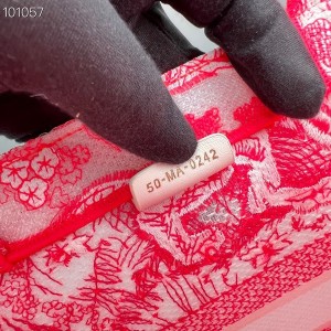 Christian Dior Book Tote Bag 36cm M1296 Chinese New Year Reverse Transparent Toile De Jouy Embroidered Canvas Fall/Winter 2022 Collection - Image 9