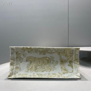 Christian Dior Book Tote Bag 36cm M1296 Chinese New Year Toile De Jouy Embroidered Canvas Fall/Winter 2022 Collection - Image 6