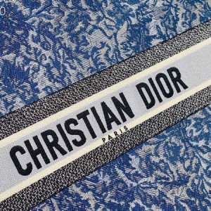 Christian Dior Book Tote Bag 36cm M1296 Dior Brocart Embroidery Canvas with Denim Effect Fall/Winter 2022 Collection - Image 6