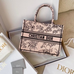 Christian Dior Book Tote Bag 36cm M1296 Dior Jardin Botanique Embroidery Canvas Spring/summer 2023 Collection - Image 3