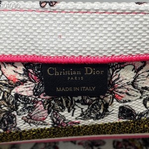 Christian Dior Book Tote Bag 36cm M1296 Lunar New Year Butterfly Embroidery Canvas Fall/Winter 2022 Collection - Image 9