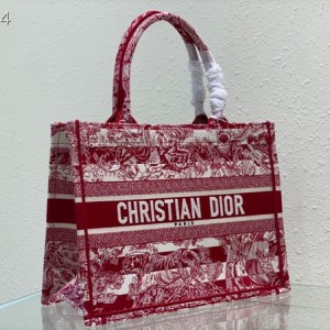 Christian Dior Book Tote Bag 36cm M1296 Toile de Jouy Embroidery Canvas Fall/Winter 2022 Collection - Image 3