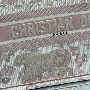 Christian Dior Book Tote Bag 36cm M1296 Toile de Jouy Embroidery Canvas Fall/Winter 2022 Collection - Image 5