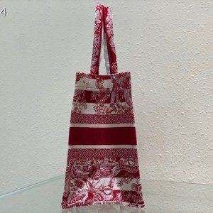 Christian Dior Book Tote Bag 36cm M1296 Toile de Jouy Embroidery Canvas Fall/Winter 2022 Collection - Image 5