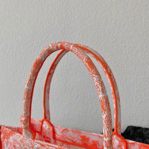 Christian Dior Book Tote Bag 36cm M1296 Toile de Jouy Reverse Transparent Embroidery Canvas Fall/Winter 2022 Collection - Image 6
