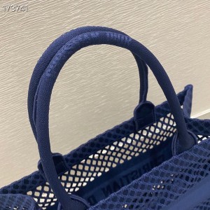 Christian Dior Book Tote Bag 36cm Mesh Embroidery Canvas Spring/Summer 2021 Collection - Image 3
