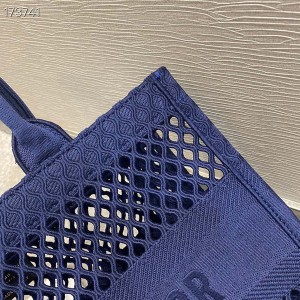 Christian Dior Book Tote Bag 36cm Mesh Embroidery Canvas Spring/Summer 2021 Collection - Image 5