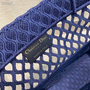 Christian Dior Book Tote Bag 36cm Mesh Embroidery Canvas Spring/Summer 2021 Collection - Image 9