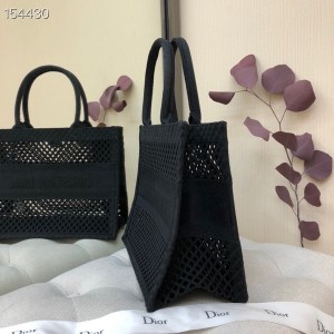 Christian Dior Book Tote Bag 36cm Perforated Canvas Fall/Winter 2020 Collection - Image 4