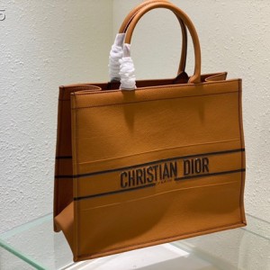 Christian Dior Book Tote Bag 42cm 1286 Calfskin Leather Embroidered Canvas Fall/Winter 2022 Collection - Image 4