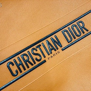 Christian Dior Book Tote Bag 42cm 1286 Calfskin Leather Embroidered Canvas Fall/Winter 2022 Collection - Image 5