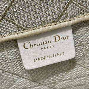Christian Dior Book Tote Bag 42cm 1286 Cannage Strass Embroidered Canvas Fall/Winter 2022 Collection - Image 9