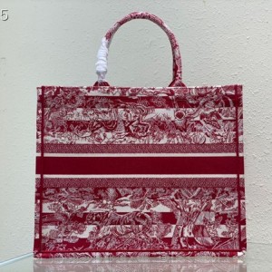 Christian Dior Book Tote Bag 42cm M1286 Toile de Jouy Embroidery Canvas Fall/Winter 2022 Collection - Image 4