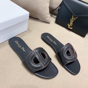 Christian Dior CD Logo Sandals Calfskin Leather Spring/Summer 2020 Collection - Image 3