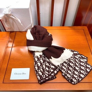 Christian Dior CD Oblique Large Motif Cashmere Scarf 140cm Fall/Winter 2019 Collection - Image 7