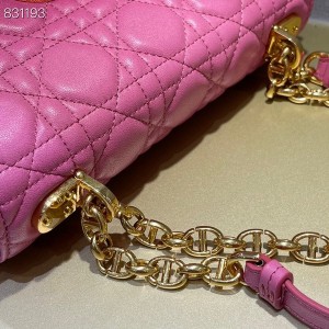 Christian Dior Caro Bag 20cm 621200 Gold Hardware Lambskin Leather Spring/Summer 2022 Collection - Image 4