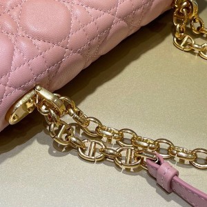 Christian Dior Caro Bag 20cm 621200 Gold Hardware Lambskin Leather Spring/Summer 2022 Collection - Image 4